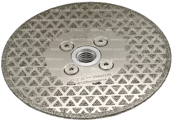 Алмазный диск с фланцем 125*М14 (гальванический) Strong СТД-19400125 - интернет-магазин «Стронг Инструмент» город Волгоград