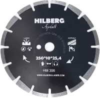 Алмазный диск по асфальту 250*25.4/12*10*2.7мм серия Asphalt Laser Hilberg HM306