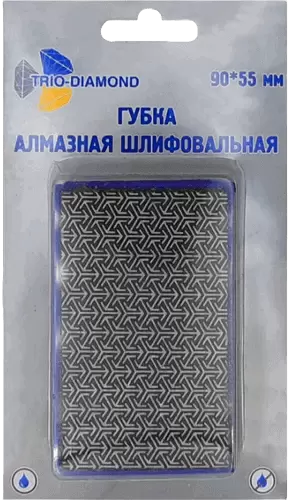 Губка алмазная шлифовальная 90*55 мм, № 400 Trio-Diamond 142400 - интернет-магазин «Стронг Инструмент» город Волгоград