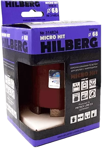 Коронка алмазная SDS-Plus 68 мм под пылеудалитель Hilberg Laser Micro Hit HI824 - интернет-магазин «Стронг Инструмент» город Волгоград
