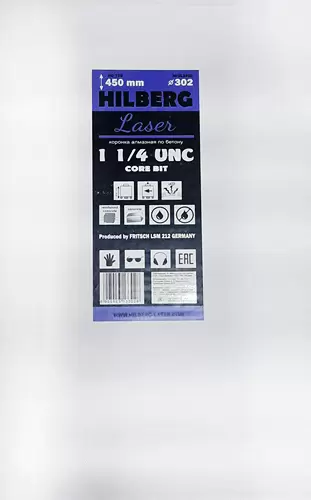 Алмазная буровая коронка 302*450 мм 1 1/4" UNC Hilberg Laser HD726 - интернет-магазин «Стронг Инструмент» город Волгоград