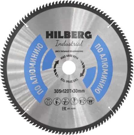 Пильный диск по алюминию 305*30*Т120 Industrial Hilberg HA305 - интернет-магазин «Стронг Инструмент» город Волгоград