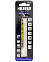Сверло по металлу 5.0*52*86мм Hilberg Cobalt 5% TOP CO050