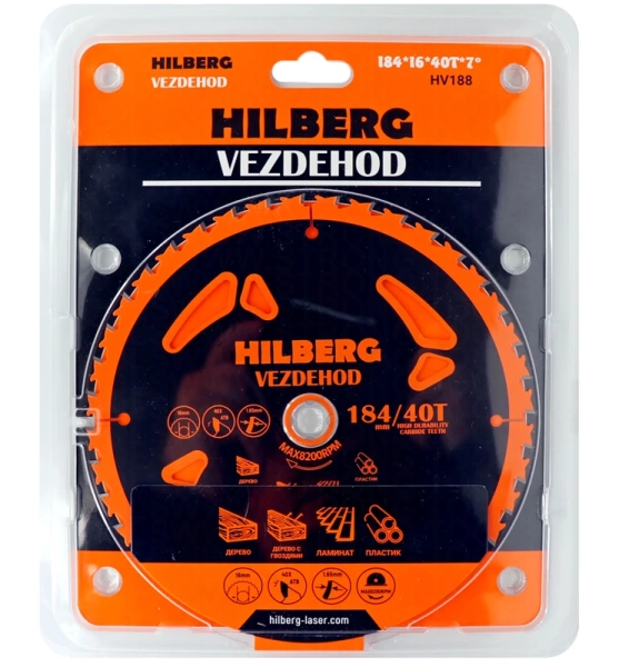 Универсальный пильный диск 184*16*40Т Vezdehod Hilberg HV188 - интернет-магазин «Стронг Инструмент» город Волгоград