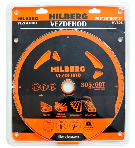 Универсальный пильный диск 305*30*60Т Vezdehod Hilberg HV308 - интернет-магазин «Стронг Инструмент» город Волгоград