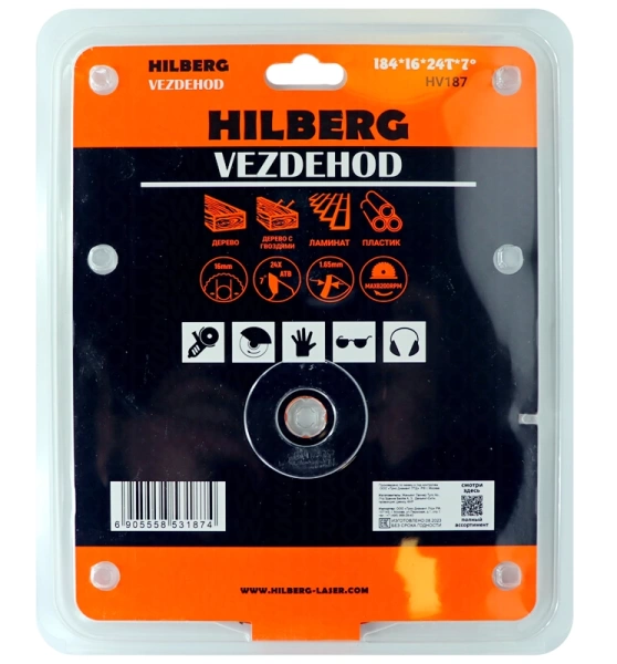 Универсальный пильный диск 184*16*24Т Vezdehod Hilberg HV187 - интернет-магазин «Стронг Инструмент» город Волгоград